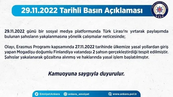 1669755206645.jpg Türk lirasına büyük saygısızlık! Yırtarak hakaret ettiler! 2 yabancı uyruklu şahıs gözaltında - 4