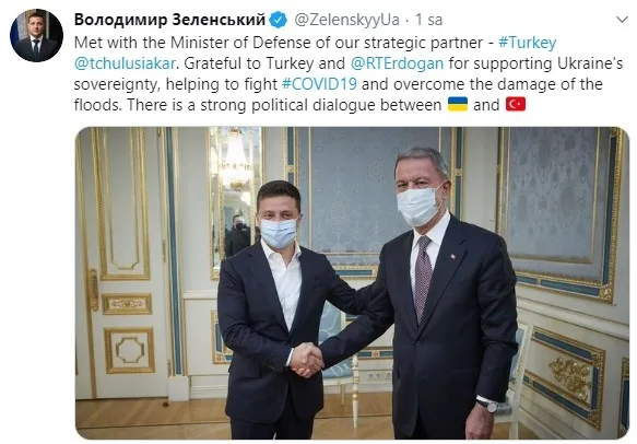 Ukrayna Devlet Başkanı Zelenskiy’den Türkiye mesajı