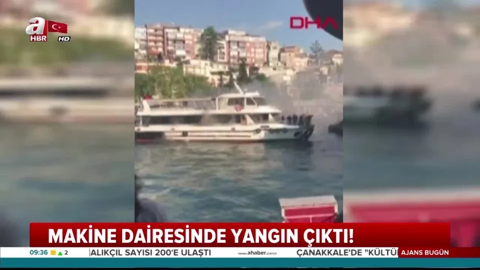 Yolcu teknesinde yangın paniği!