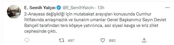 MHP’li Semih Yalçın Kemal Kılıçdaroğlu’nun son dönemdeki tavrını değerlendirdi: Uyuşturucu mafyasının elebaşı edasıyla konuşuyor