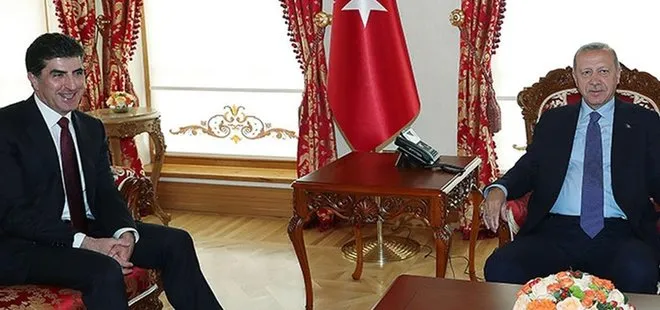 IKBY Başkanı Barzani 3 yıl sonra Ankara’da! Başkan Erdoğan Cumhurbaşkanlığı Külliyesi’nde kabul etti