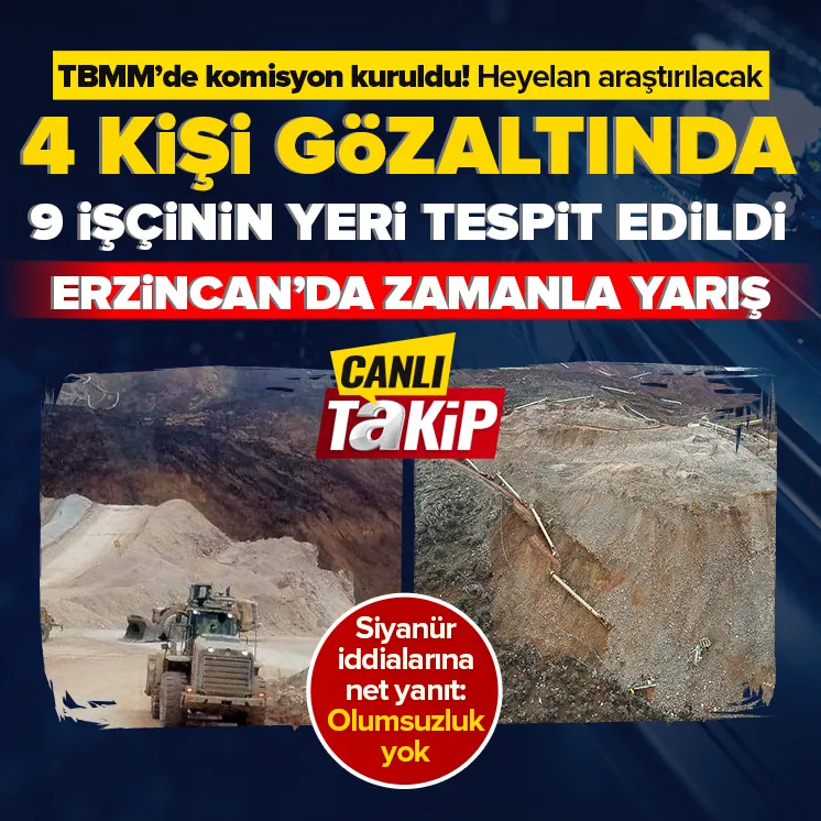 Heyelanda kaybolan işçilerin yeri tespit edildi mi?