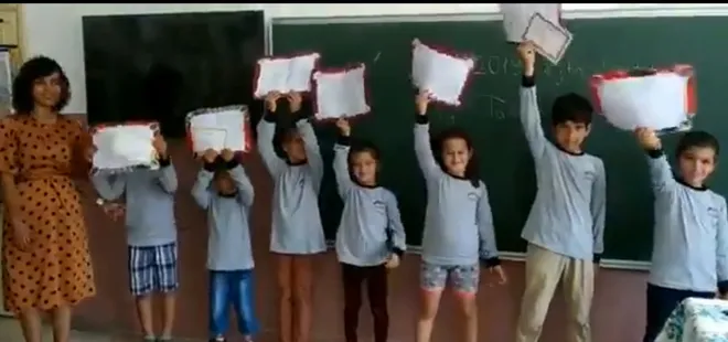 Çocuklardan Başkan Erdoğan’a karne sürprizi