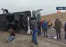 Sivas’ta feci kaza! Otobüs devrildi