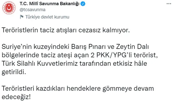 1664110408833.jpg Son dakika: Barış Pınarı ve Zeytin Dalı bölgelerinde 2 terörist öldürüldü - 1