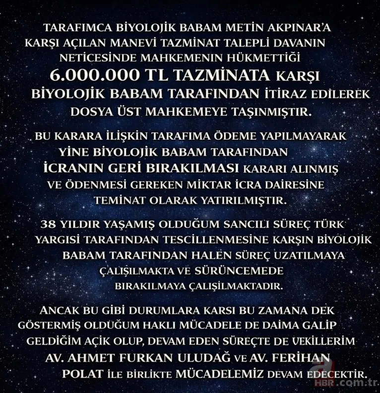 Baba-kız davasında yeni hamle: Metin Akpınar'dan 6 Milyonluk karara itiraz geldi 4