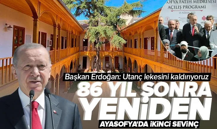 Ayasofya’da ikinci sevinç! Başkan Erdoğan açtı