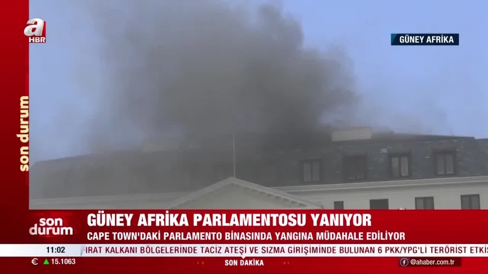 Güney Afrika parlamentosu yanıyor