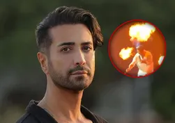 Tan Taşçı konserinde panik! Alevler bir anda yüzüne sıçradı