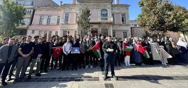 İstanbul’da işgalci İsrail’e protesto! Halk sokaklara döküldü