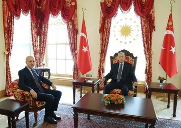 Başkan Erdoğan TBMM Başkanı Numan Kurtulmuş’u kabul etti!
