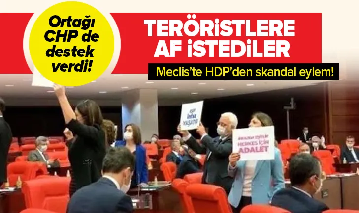 Meclis'te HDP ve CHP'den skandal protesto!