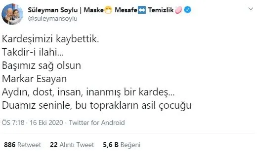 Son dakika: AK Parti Milletvekili Markar Esayan hayatını kaybetti