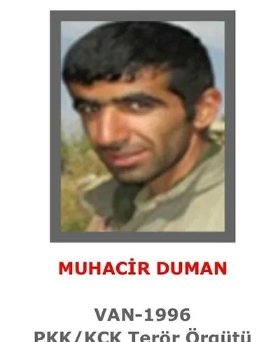 Gri kategorideki terörist Muhacir Duman öldürüldü