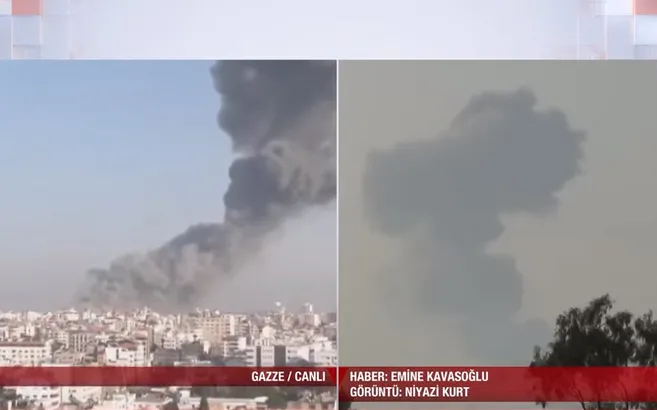 Gazze canlı yayında bombalanıyor