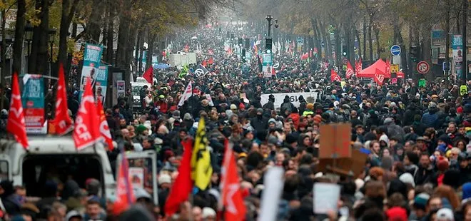 Fransa’daki grev eylemlerine 510 bin kişi katıldı