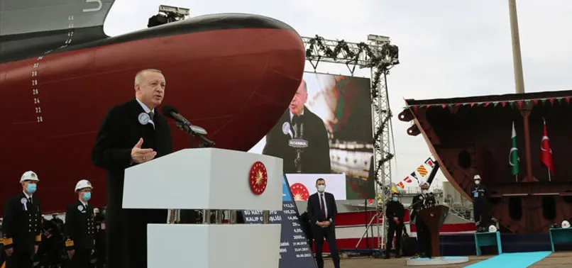 Son dakika: İlk milli Fırkateyn İstanbul 'Mavi Vatan'da! Başkan Erdoğan'dan önemli açıklamalar