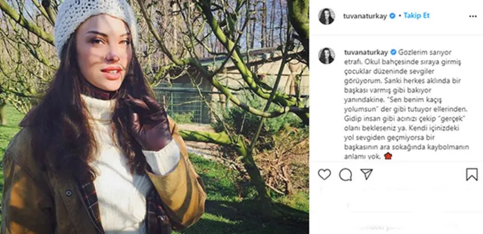 Güzel oyuncu Tuvana Türkay'dan aşk mesajı - 1