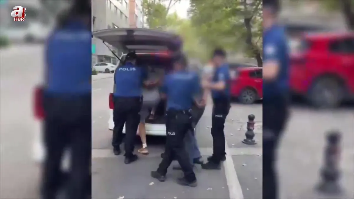 Kadın yayaya tokat atan trafik zorbası yakalandı