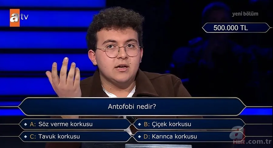 Milyoner’de heyecan zirve yaptı! 500 binlik soruda büyük risk! 5
