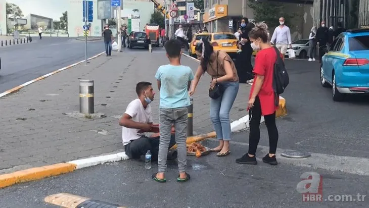 Taksim Meydanı’nda ahlaksız oyun! Dilencinin duygu sömürü performansı polise takıldı