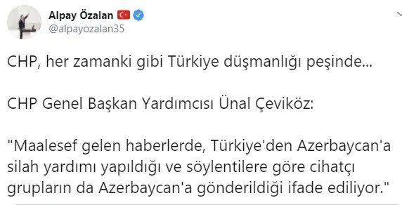AK Partili milletvekillerinden CHP’li Çeviköz’ün Azerbaycan kara propagandasına tepki