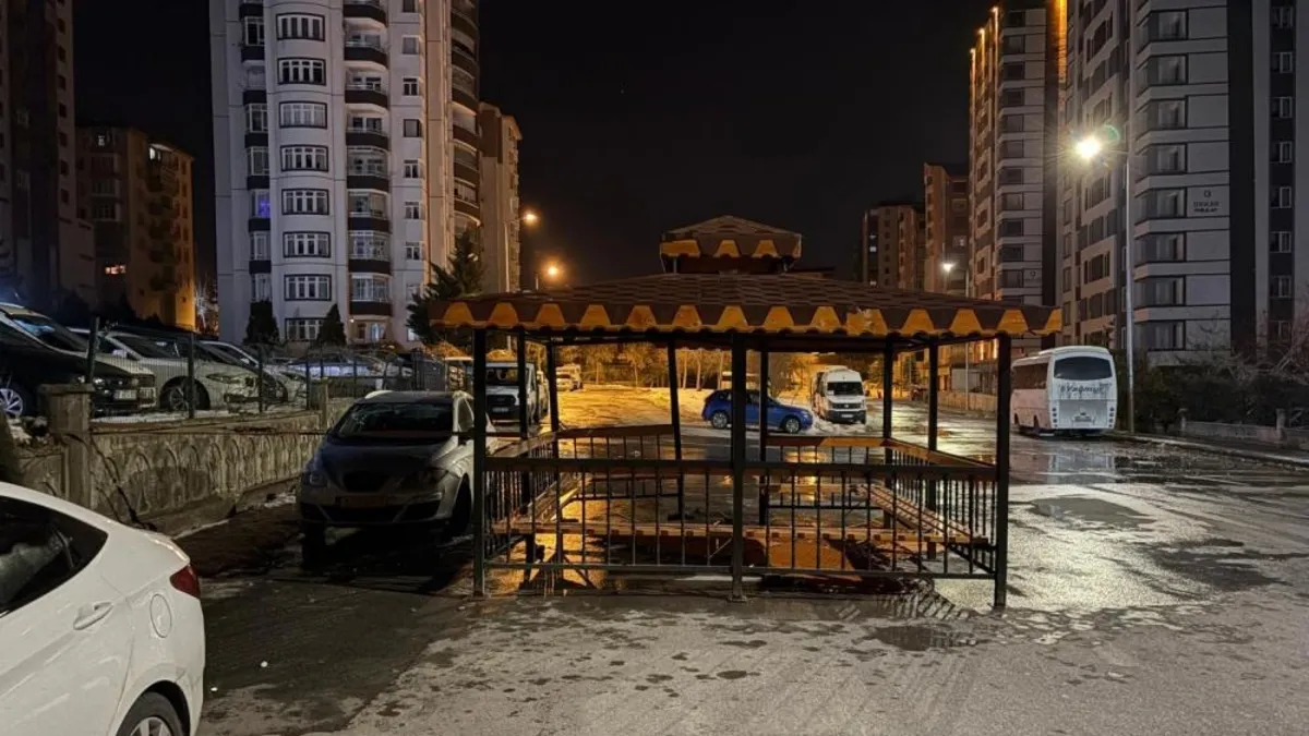 Kayseri'de kuvvetli rüzgar felaketi! Kamelya 2 otomobile zarar verdi