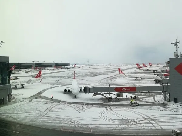 Son dakika: Hava trafiğine kar engeli! Bugün uçuşu olanlar dikkat: THY 484 seferini iptal etti - 4