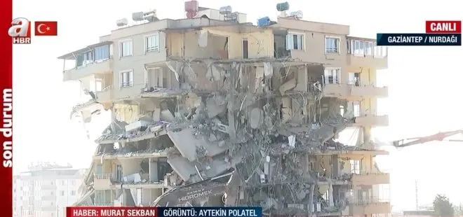 Gaziantep’te depremlerin acı izleri! Nurdağı’nda hasarlı binalar yıkılıyor