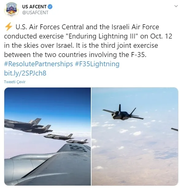 ABD ile İsrail'den ortak F-35 tatbikatı - 1