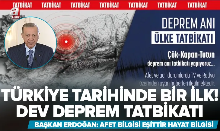 81 il genelinde çök kapan tutun deprem tatbikatı