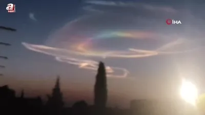 Ateş gökkuşağı görsel şölen sundu