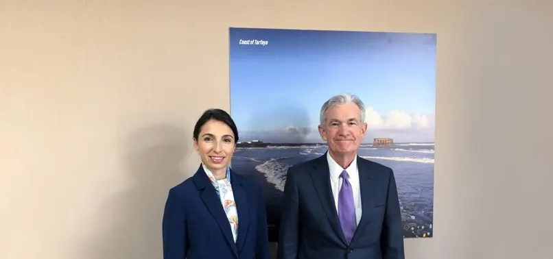 TCMB Başkanı Hafize Gaye Erkan Fed Başkanı Powell ile bir araya geldi