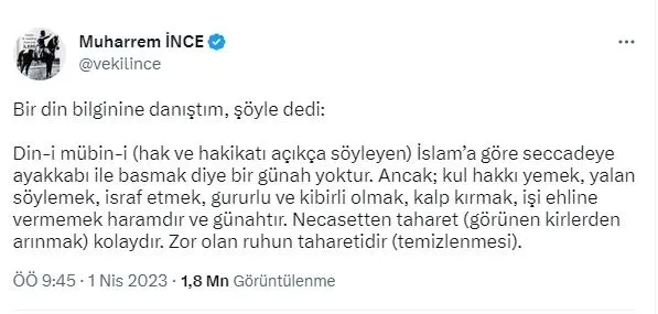 Kemal Kılıçdaroğlu ayakkabılarıyla seccadenin üzerinde poz verdi! Sosyal medyadan tepki yağdı! Kendisini bakın nasıl savundu