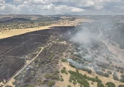 Ankara Kızılcahamam'da arazide yangın