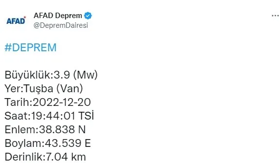 Son dakika: Van'da deprem meydana geldi - 1