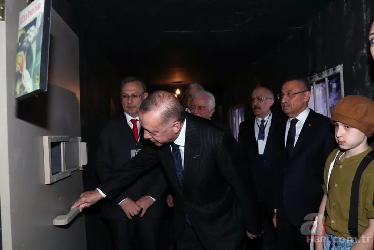 Başkan Erdoğan Necip Fazıl’ın mücadelesini anlatan sergiyi gezdi