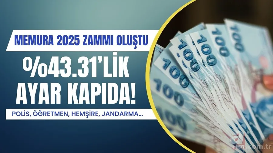 Memura 2025 zammı oluştu: En düşük memur emeklisine %43.31’lik ayar kapıda! Polis, öğretmen, hemşire, jandarma… 1