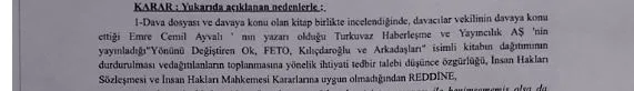 Ankara 9. Asliye Hukuk Mahkemesi, Kemal Kılıçdaroğlu’nun kitap toplatma talebini reddetti