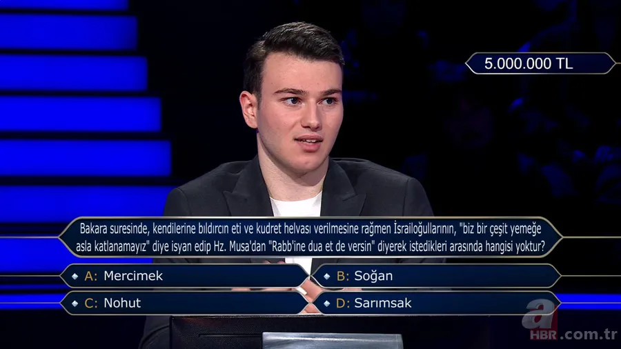 1 milyonluk sorunun cevabı ne? Kim Milyoner Olmak İster geçmişten günümüze tüm milyonluk sorular ve cevapları... 23