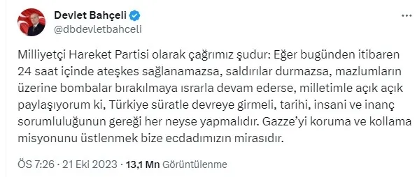devlet-bahcelinin-sozleri-sonrasi-mhpden-ferdi-tayfurlu-dikkat-ceken-gazze-videosu-1698062239086.jpg Devlet Bahçeli'nin sözleri sonrası MHP'den Ferdi Tayfur'lu dikkat çeken "Gazze" videosu - 2