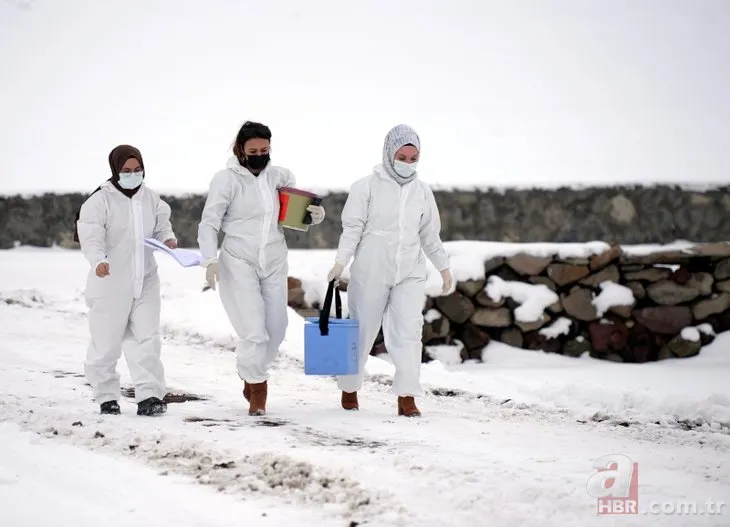 Koronavirüs savaşçıları! Ardahan’da eksi 30 derecede mücadele