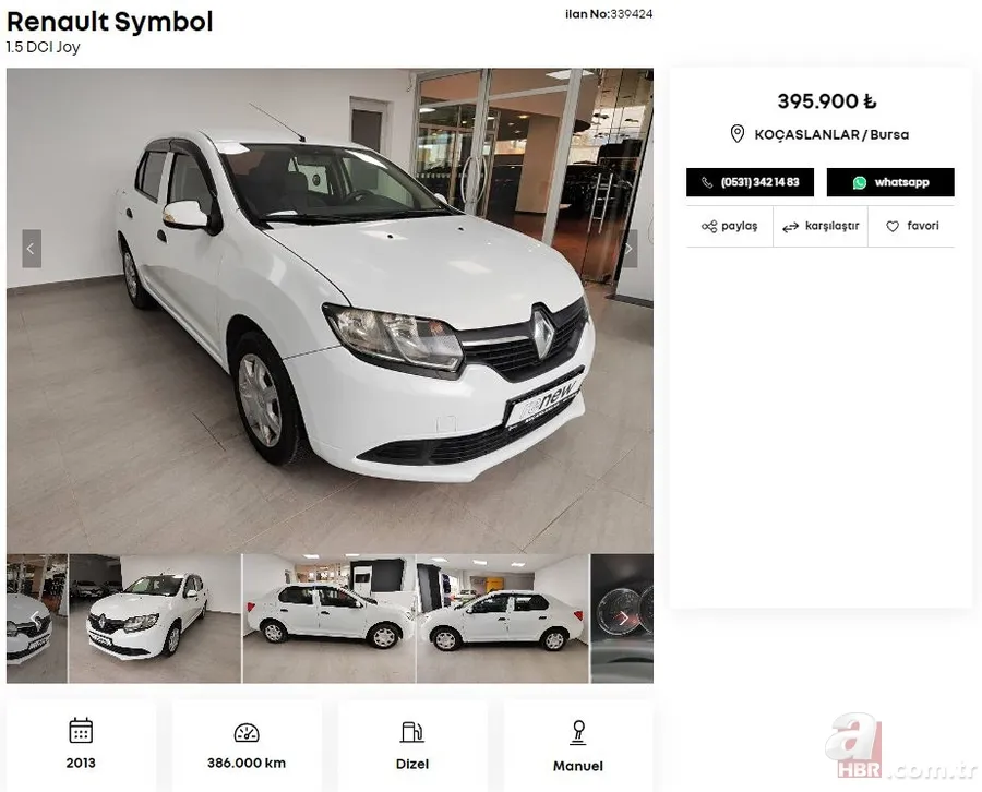 Listede en pahalı ikinci el araç 500 bin TL! Renault 12 ay garanti ile satışa sunuyor! İşte Renault, Peugeot, Fiat, Volkswagen, Hyundai, Opel…. 15