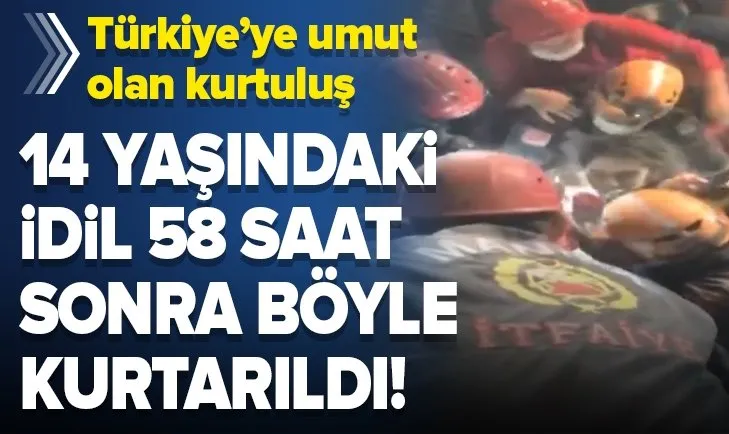 İzmir’de 58 saat sonra gelen mucize! 14 yaşındaki İdil kurtarıldı