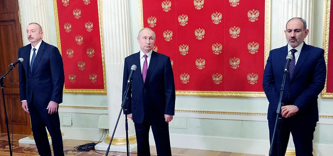 Rusya Devlet Başkanı Vladimir Putin, İlham Aliyev ve Nikol Paşinyan ile görüştü