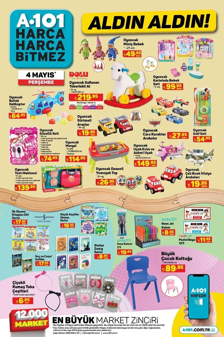 A101 güncel aktüel katalog listesi! 4 Mayıs bugün Perşembe A101’e neler gelecek? Aylık 2.166 TL’lik taksitle Benzinli Moped yerini aldı! İşte tam liste...