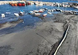 Tekirdağ'da deniz çekildi