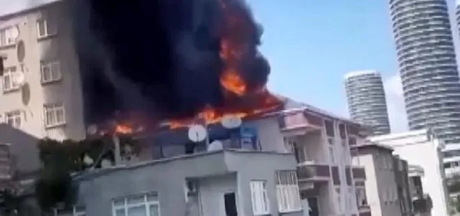 İstanbul’da korkutan yangın! 4 katlı bina alev alev yandı