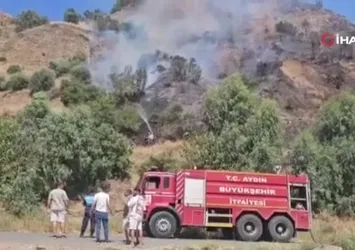 Nazilli'de tarım arazisinde yangın çıktı