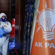 AK Parti Genel Merkezi koronavirüs corona virüs için dezenfekte edildi